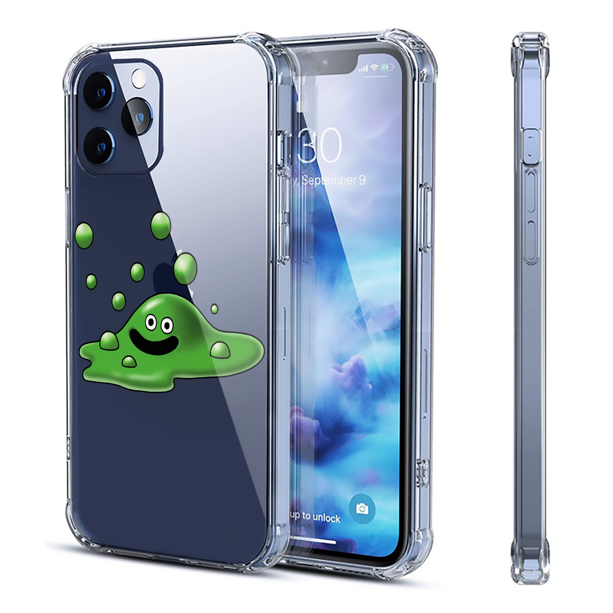 （画像用） ドラゴンクエスト Doragon Kuesuto Dragon Quest 【iPhone 12シリーズ対応】透明スマホケース（クリアソフトケース）